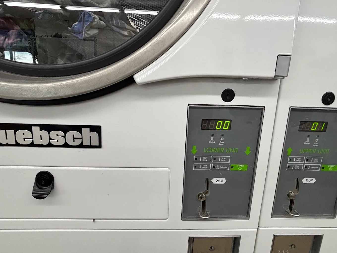 Close view of easy-to-use dryer controls